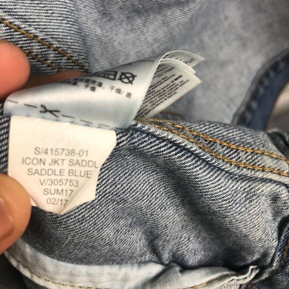 Gap 1969 Jeans Jacket Womens Size L Blue Denim Cotton Button Up Collar - Picture 13 of 13